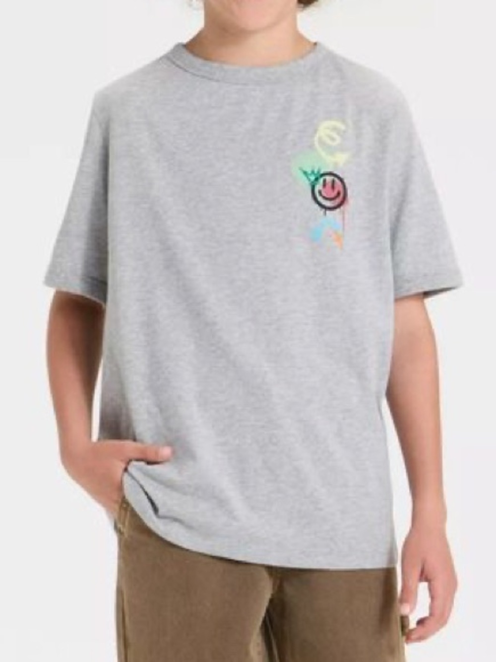 Art Class Boys' Short Sleeve Graphic T-Shirt - Heather Grey S